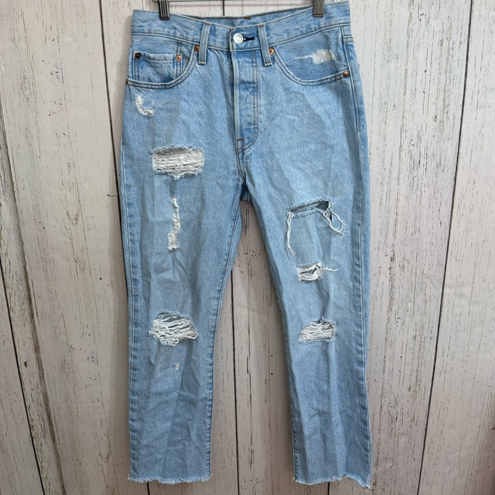 Levi's Light Blue Distressed Women Jeans